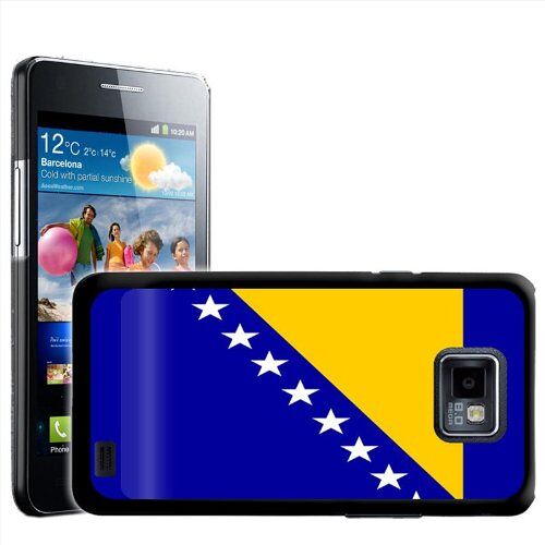 Fancy A Snuggle beschermhoes/harde schaal voor Samsung Galaxy S2 i9100, om op te steken, motief nationale vlag Bosnië en Bosnië