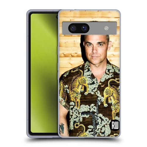 Head Case Designs Officieel Gelicentieerd Robbie Williams Tiger Print Shirt Kalender Soft Gel Case Hoesje compatibel met Google Pixel 7a