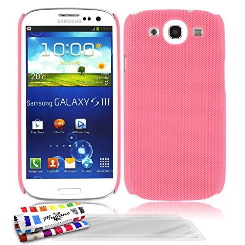 MUZZANO beschermhoes voor Samsung Galaxy S3 I9300, ‘Le Pika’ Premium, PIKA, Rose + 3 schermbeveiligingen