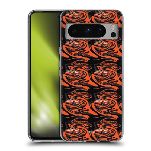 Head Case Designs Officieel Gelicentieerd Fast & Furious Franchise Oranje Patroon Van De Auto Soft Gel Case Hoesje compatibel met Google Pixel 8 Pro