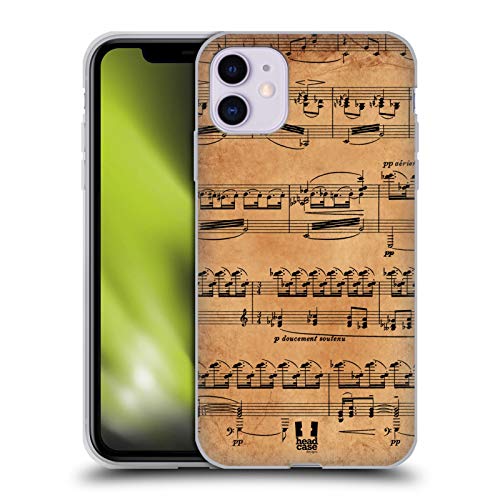 Head Case Designs Debussy Muziekbladen Soft Gel Case Hoesje compatibel met Apple iPhone 11