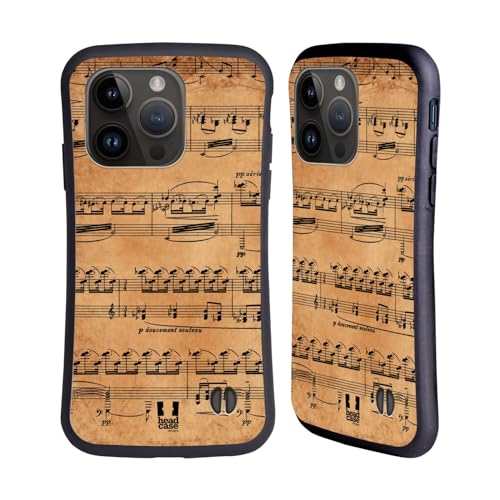 Head Case Designs Debussy Muziekbladen Hybrid Behuizing compatibel met Apple iPhone 15 Pro