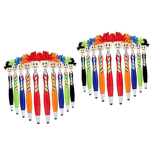 STOBOK 48 St Balpen Met Poppenhoofd Smartphone Capacitief Styluspotlood Stylus Balpennen Leraar Pennen Telefoon Stylus Potlood Bulk Pennen Paarse Pennen Pen Voor Kinderen Kunststof Scherm