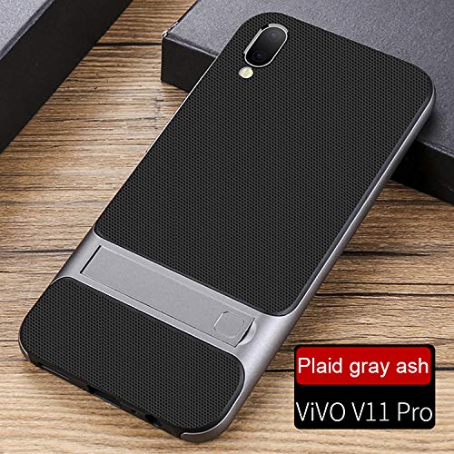 Custodia ® stevige smartphone hoes met kickstand bescherming voor vivo V11/vivo V11 Pro, vivo V11, grijs
