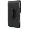 DFV mobile Leather Flip Belt Clip Metal Case Holster Vertical voor Jesy V30 (2022) Black