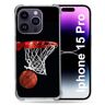 Cokitec Versterkte Case voor Iphone 15 Pro (6.1) Sport Basketbalmand