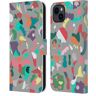 Head Case Designs Officieel Gelicentieerd Ninola Denkbeeldige dieren vormen grijs Abstract 3 Lederen Book Portemonnee Cover compatibel met Apple iPhone 15 Plus