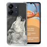 Cokitec Versterkte hoes voor Xiaomi Redmi 13C Animal Wolf Schreeuw