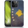 Head Case Designs Kosovo Kosovaarse Vintage Vlaggen Set 3 Soft Gel Case Hoesje compatibel met Apple iPhone 15 Pro