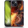 Head Case Designs Officieel Gelicentieerd Piya Wannachaiwong Ontploffing Draken van vuur Soft Gel Case Hoesje compatibel met Apple iPhone 15