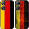 Generic 2 stuks retro Duitsland Duitsland Duitsland vlag bedrukt TPU gel siliconen achterkant telefoonhoesje cover voor Huawei Honor All Series (Honor Play 50 Plus)