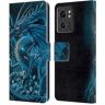 Head Case Designs Officieel Gelicentieerd Vincent Hie Affizer Blauw Draken 2 Lederen Book Portemonnee Cover compatibel met Motorola Moto Edge 40