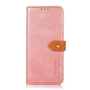 YKNIUFLY Hoesje voor Huawei nova 12i, PU-lederen flip folio portemonneehoes, met kaartsleuven, hoesje voor Huawei nova 12i (roségoud)