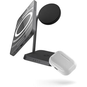 Otterbox Zens Office Wireless Charger 2, MagSafe en Qi 15W Wireless Charger voor iPhone Air/17/16/15/14/13/12 en AirPods, Inclusief 24W Voedingsadapter (EU/UK/US) & 1,5M Geïntegreerde Kabel, Zwart Otterbox Zens Office Wireless Charger 2, MagSafe en Qi 15W Wireless Charger voor iPhone Air/17/16/15/14/13/12 en AirPods, Inclusief 24W Voedingsadapter (EU/UK/US) & 1,5M Geïntegreerde Kabel, Zwart