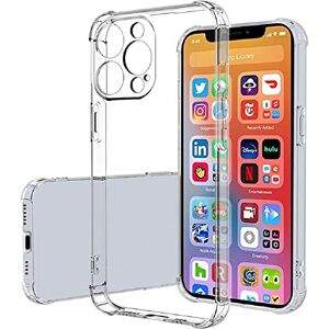 CGF Telefoonhoes compatibel met iPhone 12 Pro Max, Crystal TPU siliconen case, stootvast, krasbestendig, beschermhoes met versterkte hoekbumper