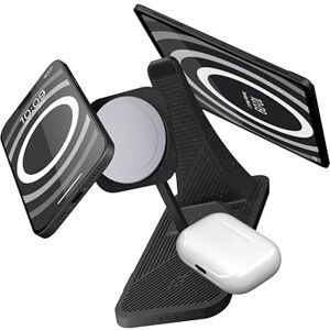 Otterbox Zens 3-in-1 Modular Wireless Charging Station, MagSafe en Qi 15W Wireless Charger voor iPhone/AirPods, iPad Standaard, Inclusief 65W Voedingsadapter (EU/UK/US) en 1,5M Geïntegreerde Kabel, Zwart Otterbox Zens 3-in-1 Modular Wireless Charging Station, MagSafe en Qi 15W Wireless Charger voor iPhone/AirPods, iPad Standaard, Inclusief 65W Voedingsadapter (EU/UK/US) en 1,5M Geïntegreerde Kabel, Zwart