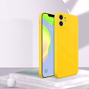 GGOIl Pure kleur zachte siliconen telefoon case voor iPhone 12 Mini SE 2020 7 8 6 6S Plus Case voor iPhone 11 Pro XS Max XR X 12 Pro anti-drop TPU case, geel, voor iPhone X XS