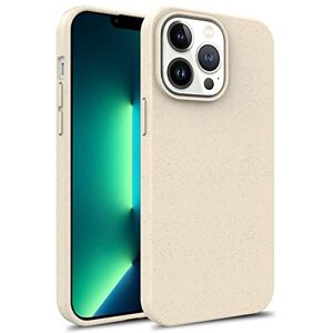 JHFER Schokbestendig mat tarwestro siliconen telefoonhoesje voor iPhone 14 12 11 13 Pro Max Mini XS X XR 6 6S 7 8 Plus SE milieuvriendelijke hoes, wit, voor iPhone 13Pro Max