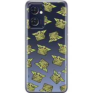 ERT GROUP mobiel telefoonhoesje voor Oppo RENO 7 5G origineel en officieel erkend Star Wars patroon Baby Yoda 008 optimaal aangepast aan de vorm van de mobiele telefoon, gedeeltelijk bedrukt