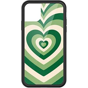 MIKUAF Groene swirl liefde hart Siliconen PC TPU telefoon case voor iphone 6S 7 8 Plus X Xs Max telefoon 13 XR 11 12 MINI Pro hard fundas, A1, Voor iPhone 8 PLUS