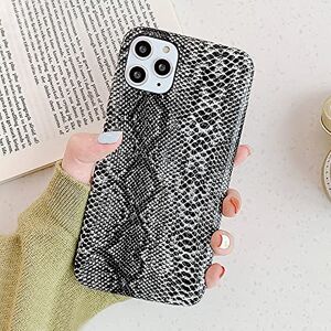 GGOIl Snake patroon PU Lederen Cases Voor iphone 12 12mini 11Pro Max 7 8 Plus X XS XR Telefoon Case Krokodil Textuur Achterkant Coque, Zwart, Voor iphone 8