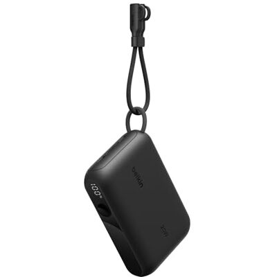 Belkin Power Bank 10000mah, compacte Draagbare Oplader USB-C, 2 USB-C-poorten, digitaal display voor batterijstatus, 20 W voor iPhone 16/15-serie, Samsung Galaxy S25, S24, Pixel 9, iPad etc. Zwart Belkin Power Bank 10000mah, compacte Draagbare Oplader USB-C, 2 USB-C-poorten, digitaal display voor batterijstatus, 20 W voor iPhone 16/15-serie, Samsung Galaxy S25, S24, Pixel 9, iPad etc. Zwart