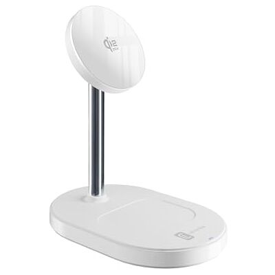 Cellular Line MAG DUO Magnetische draadloze oplader, laadstation 25 W, 2-in-1, gecertificeerd met Qi2.2-technologie, USB-C-kabel 150 cm, wit Cellular Line MAG DUO Magnetische draadloze oplader, laadstation 25 W, 2-in-1, gecertificeerd met Qi2.2-technologie, USB-C-kabel 150 cm, wit
