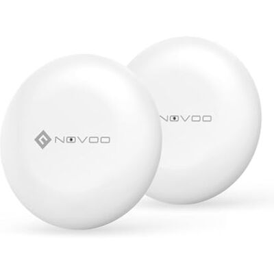 NOVOO Smart Tag, Bluetooth-label voor Apple & Google Find My, alarm 80 dB, waterdicht IPX5, verwisselbare batterij, perfect voor sleutels, koffers en tassen, 2 verpakkingen NOVOO Smart Tag, Bluetooth-label voor Apple & Google Find My, alarm 80 dB, waterdicht IPX5, verwisselbare batterij, perfect voor sleutels, koffers en tassen, 2 verpakkingen