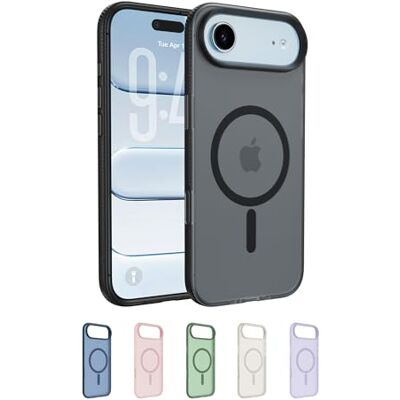 Belkin SheerForce Grip MagSafe Compatible iPhone Air Telefoonhoesje Dun, krasbestendig, Antislip door Geribbelde Zijkanten, Magnetisch, Transparant, Schokbestendig iPhone Hoesje Zwart Belkin SheerForce Grip MagSafe Compatible iPhone Air Telefoonhoesje Dun, krasbestendig, Antislip door Geribbelde Zijkanten, Magnetisch, Transparant, Schokbestendig iPhone Hoesje Zwart