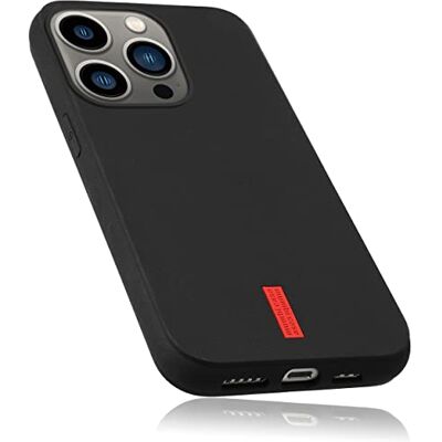 mumbi Hoes compatibel met iPhone 13 Pro case beschermhoes telefoonhoes tas, zwart met rode strepen mumbi Hoes compatibel met iPhone 13 Pro case beschermhoes telefoonhoes tas, zwart met rode strepen