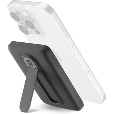 Cellular Line Powerbank 5.000 mAh Qi2 15 W met geïntegreerde standaard en USB-C 20 W soft-touch, Mag-standaard zwart Cellular Line Powerbank 5.000 mAh Qi2 15 W met geïntegreerde standaard en USB-C 20 W soft-touch, Mag-standaard zwart