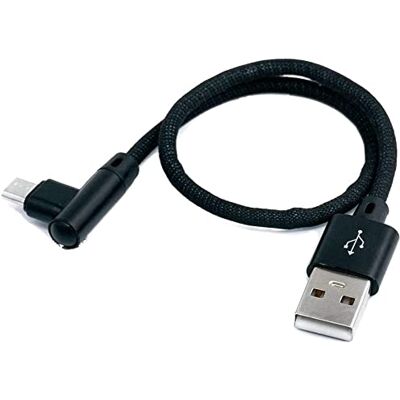 SYSTEM-S Micro USB-kabel 90 graden rechts gebogen hoekstekker naar USB 2.0 type A 90 graden rechts gebogen datakabel oplaadkabel 20 cm in zwart SYSTEM-S Micro USB-kabel 90 graden rechts gebogen hoekstekker naar USB 2.0 type A 90 graden rechts gebogen datakabel oplaadkabel 20 cm in zwart
