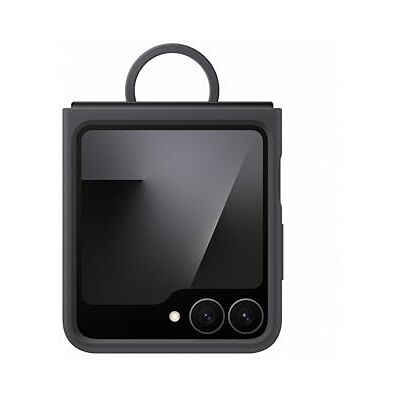 Samsung Siliconen hoesje met ring, opvouwbare siliconen hoes met ring voor Galaxy Z Flip6 Z Flip7 FE, zwart Samsung Siliconen hoesje met ring, opvouwbare siliconen hoes met ring voor Galaxy Z Flip6 Z Flip7 FE, zwart