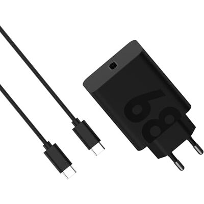 Motorola USB-oplader, 68 W, 1 x USB-C Power Delivery 3.0, Power Delivery zwart GaN, snellader Motorola USB-oplader, 68 W, 1 x USB-C Power Delivery 3.0, Power Delivery zwart GaN, snellader