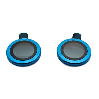 SYSTEM-S Camera bescherming lens afdekking glas metaal voor iPhone 13 + Mini Blue SYSTEM-S Camera bescherming lens afdekking glas metaal voor iPhone 13 + Mini Blue