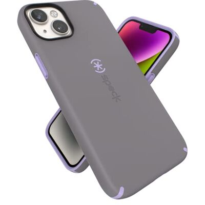 Speck iPhone 15 Plus & 14 Plus hoesje Slank telefoonhoesje met valbescherming, krasbestendig met Soft Touch voor 6,7 inch iPhone-hoesje dubbellaags hoesje, bewolkt grijs/lente paars CandyShell Pro Speck iPhone 15 Plus & 14 Plus hoesje Slank telefoonhoesje met valbescherming, krasbestendig met Soft Touch voor 6,7 inch iPhone-hoesje dubbellaags hoesje, bewolkt grijs/lente paars CandyShell Pro