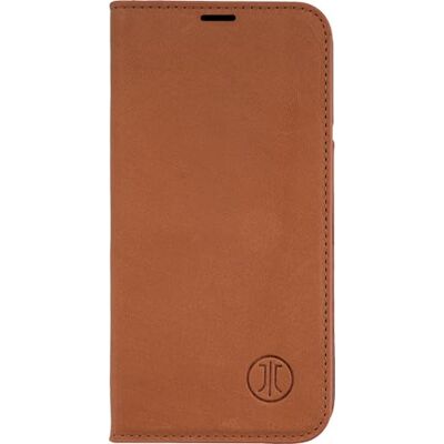 JT Berlin Echt lederen bookcase tegel compatibel met Apple iPhone 17 (twee interne kaartsleuven, standfunctie, zonder beperking bedienbaar) cognac JT Berlin Echt lederen bookcase tegel compatibel met Apple iPhone 17 (twee interne kaartsleuven, standfunctie, zonder beperking bedienbaar) cognac