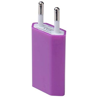 Shot Case USB-adapter voor ZTE Axon 10 Pro stopcontact 1 poort AC oplader wit (5 V-1 A) universeel (violet) Shot Case USB-adapter voor ZTE Axon 10 Pro stopcontact 1 poort AC oplader wit (5 V-1 A) universeel (violet)