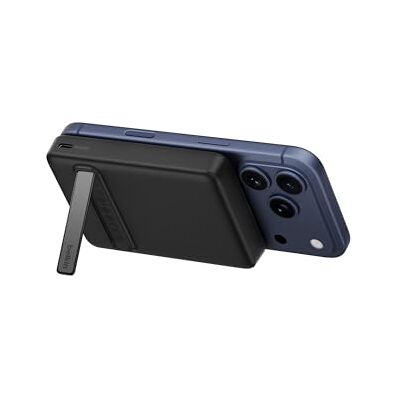 Belkin BoostCharge Magnetische Power Bank 10000mAh met Standaard Zwart Draadloze Powerbank Vliegtuig 10.000mAh, Qi2-Gecertificeerd, Magnetische Ring ,USB-C Poort, Vooraf Opgeladen, Incl. Kabel Belkin BoostCharge Magnetische Power Bank 10000mAh met Standaard Zwart Draadloze Powerbank Vliegtuig 10.000mAh, Qi2-Gecertificeerd, Magnetische Ring ,USB-C Poort, Vooraf Opgeladen, Incl. Kabel