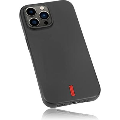 mumbi Hoes compatibel met iPhone 14 Pro Max Case beschermhoes telefoonhoes tas, zwart met rode strepen mumbi Hoes compatibel met iPhone 14 Pro Max Case beschermhoes telefoonhoes tas, zwart met rode strepen