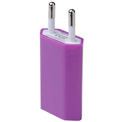Shot Case USB-adapter, wandcontactdoos voor Huawei P30 Lite, voeding, 1 poort, AC oplader, wit (5 V-1 A) universeel (violet) Shot Case USB-adapter, wandcontactdoos voor Huawei P30 Lite, voeding, 1 poort, AC oplader, wit (5 V-1 A) universeel (violet)