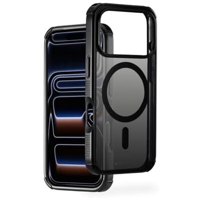 Hama Telefoonhoes Extreme Protect voor iPhone 17 Pro en MagSafe (D3O Bumper, schokbestendig, valbestendig, onbreekbaar, magnetische hoes voor inductief opladen, kleurverloop), zwart Hama Telefoonhoes Extreme Protect voor iPhone 17 Pro en MagSafe (D3O Bumper, schokbestendig, valbestendig, onbreekbaar, magnetische hoes voor inductief opladen, kleurverloop), zwart
