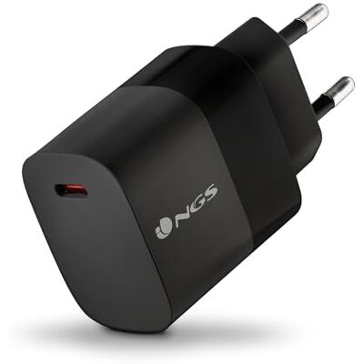 NGS Bud 20 W Ultrasnelle USB-C-wandlader met 20 W (PD en PPS), compact en draagbaar, ideaal voor smartphones en tablets, GAN- en vuurvaste materialen, efficiënt en veilig opladen NGS Bud 20 W Ultrasnelle USB-C-wandlader met 20 W (PD en PPS), compact en draagbaar, ideaal voor smartphones en tablets, GAN- en vuurvaste materialen, efficiënt en veilig opladen