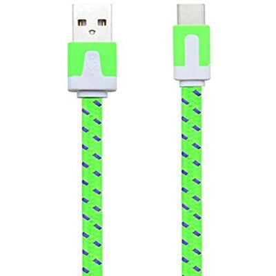 Shot Case Noodle kabel type C voor Samsung Galaxy A20E oplader Android USB 1, 5 m stekker gevlochten (groen) Shot Case Noodle kabel type C voor Samsung Galaxy A20E oplader Android USB 1, 5 m stekker gevlochten (groen)