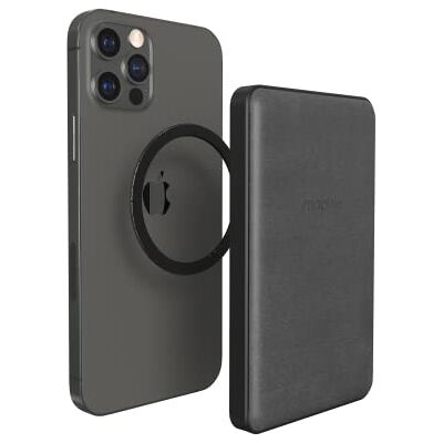 ZAGG Mophie Snap+ Juice Pack Mini, 5000mAh, Magsafe draadloos opladen, Qi-compatibel, slank ontwerp, zwart ZAGG Mophie Snap+ Juice Pack Mini, 5000mAh, Magsafe draadloos opladen, Qi-compatibel, slank ontwerp, zwart