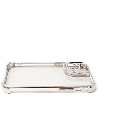 SYSTEM-S Beschermhoes schokbestendig TPU glanzend grijs transparant hoesje voor iPhone 14 Pro Max SYSTEM-S Beschermhoes schokbestendig TPU glanzend grijs transparant hoesje voor iPhone 14 Pro Max