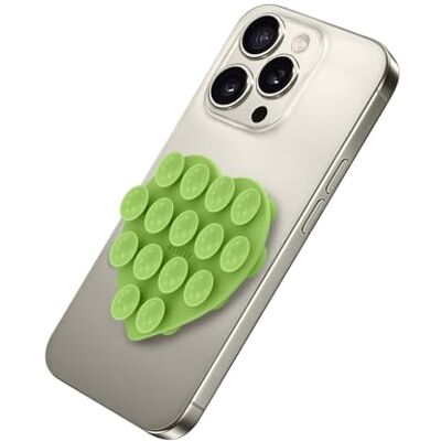 Celly , Hartvormige zuignap voor mobiele telefoon met siliconen zuignappen, veelzijdige telefoonhouder, groen, 7,5 x 6 cm Celly , Hartvormige zuignap voor mobiele telefoon met siliconen zuignappen, veelzijdige telefoonhouder, groen, 7,5 x 6 cm