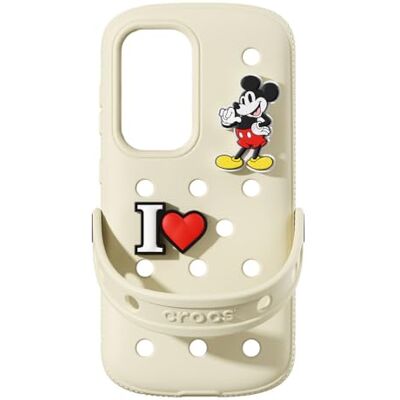 Samsung Crocs siliconen hoesje voor Galaxy S25 beige incl. 2 originele Jibbz bedels Samsung Crocs siliconen hoesje voor Galaxy S25 beige incl. 2 originele Jibbz bedels