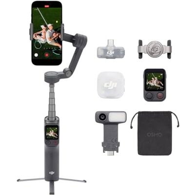 DJI Osmo Mobile 8P + Mic Mini 2-zender, telefoongimbal, draadloze microfoon Gimbalstabilisator voor iPhone en Android, detailrijke audio, OsmoAudio, actieve ruisonderdrukking, 3-assige stabilisatie DJI Osmo Mobile 8P + Mic Mini 2-zender, telefoongimbal, draadloze microfoon Gimbalstabilisator voor iPhone en Android, detailrijke audio, OsmoAudio, actieve ruisonderdrukking, 3-assige stabilisatie