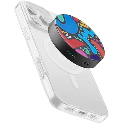Cellular Line Powerbank MAG VIBE 3000 mAh zwart, tot 22 uur batterijduur, 5 W draadloos opladen, compact en kleurrijk design, snel USB-C-opladen, USB-C-kabel inbegrepen Cellular Line Powerbank MAG VIBE 3000 mAh zwart, tot 22 uur batterijduur, 5 W draadloos opladen, compact en kleurrijk design, snel USB-C-opladen, USB-C-kabel inbegrepen